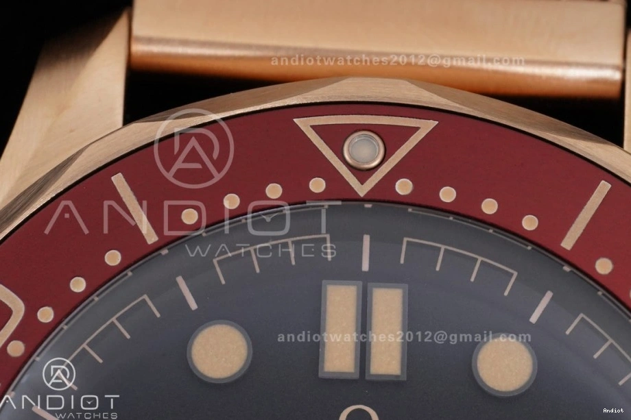 Best VSF Seamaster Mesh Dial Black A8806 Diver Bracelet 300M on Edition Gold Rose 1:1 1230